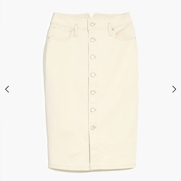 Madwell Denim High-Waist Midi Skirt in Vintage Canvas Wash - Western Edition - Picture 7 of 9